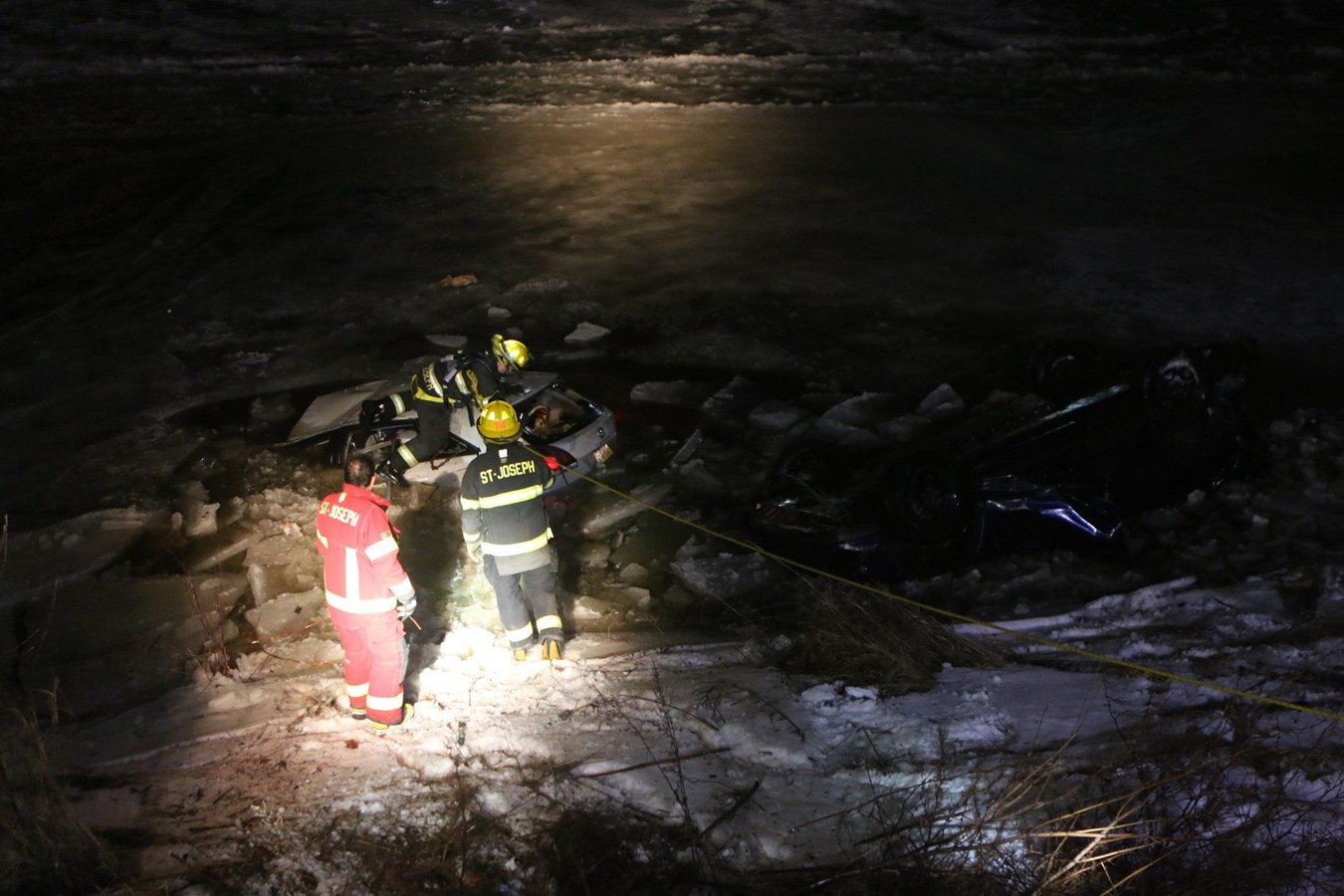 Une collision qui se termine dans la rivière Chaudière
