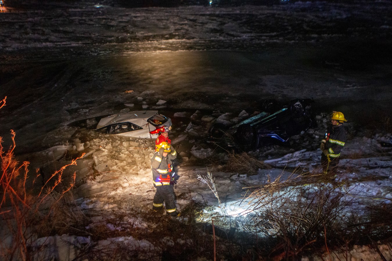 Voitures dans la rivière Chaudière : le conducteur en état d’ébriété