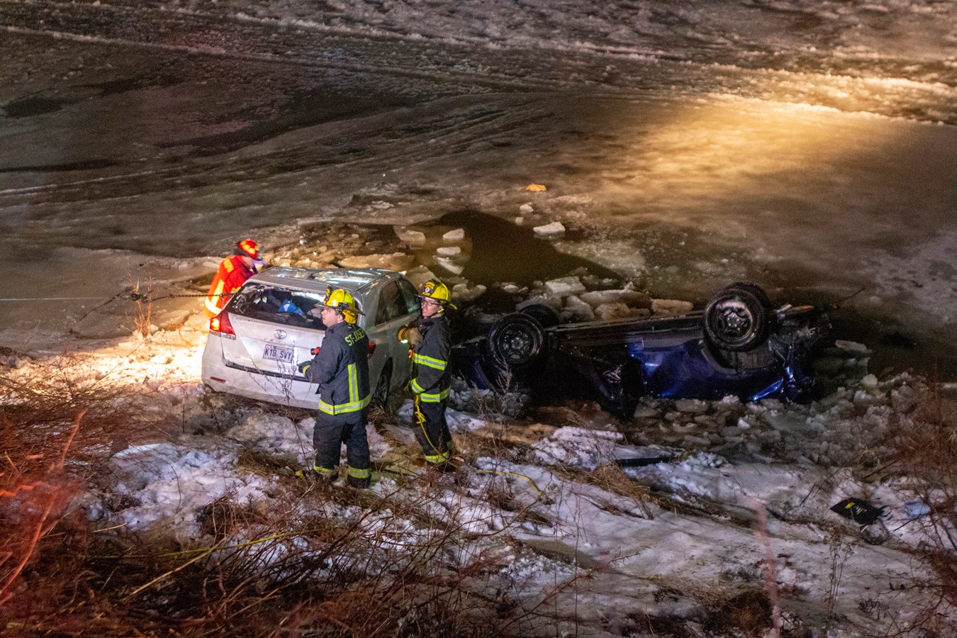 Voitures dans la rivière Chaudière : le conducteur en état d’ébriété