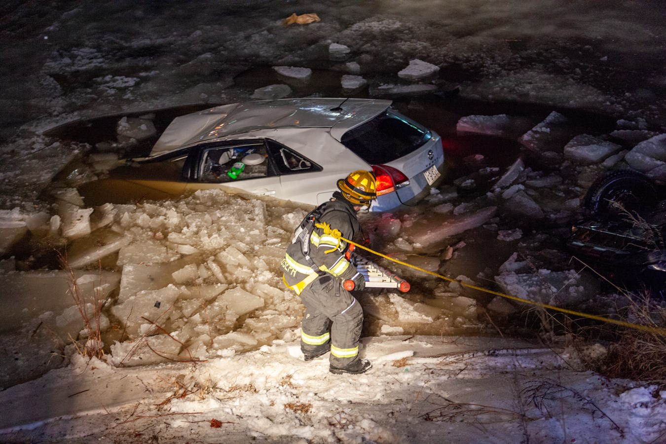 Voitures dans la rivière Chaudière : le conducteur en état d’ébriété