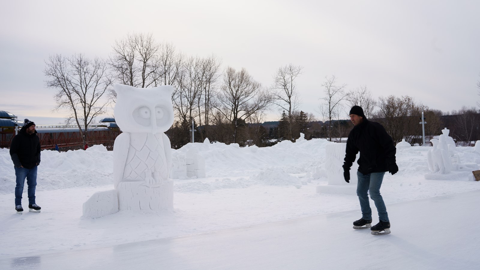Un retour populaire pour les sculptures sur neige à Saint-Georges