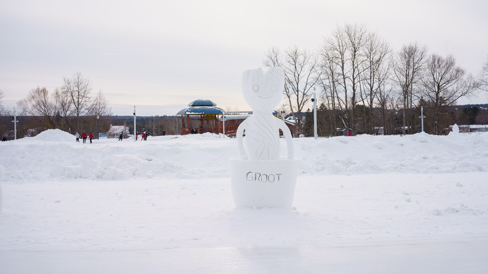 Un retour populaire pour les sculptures sur neige à Saint-Georges