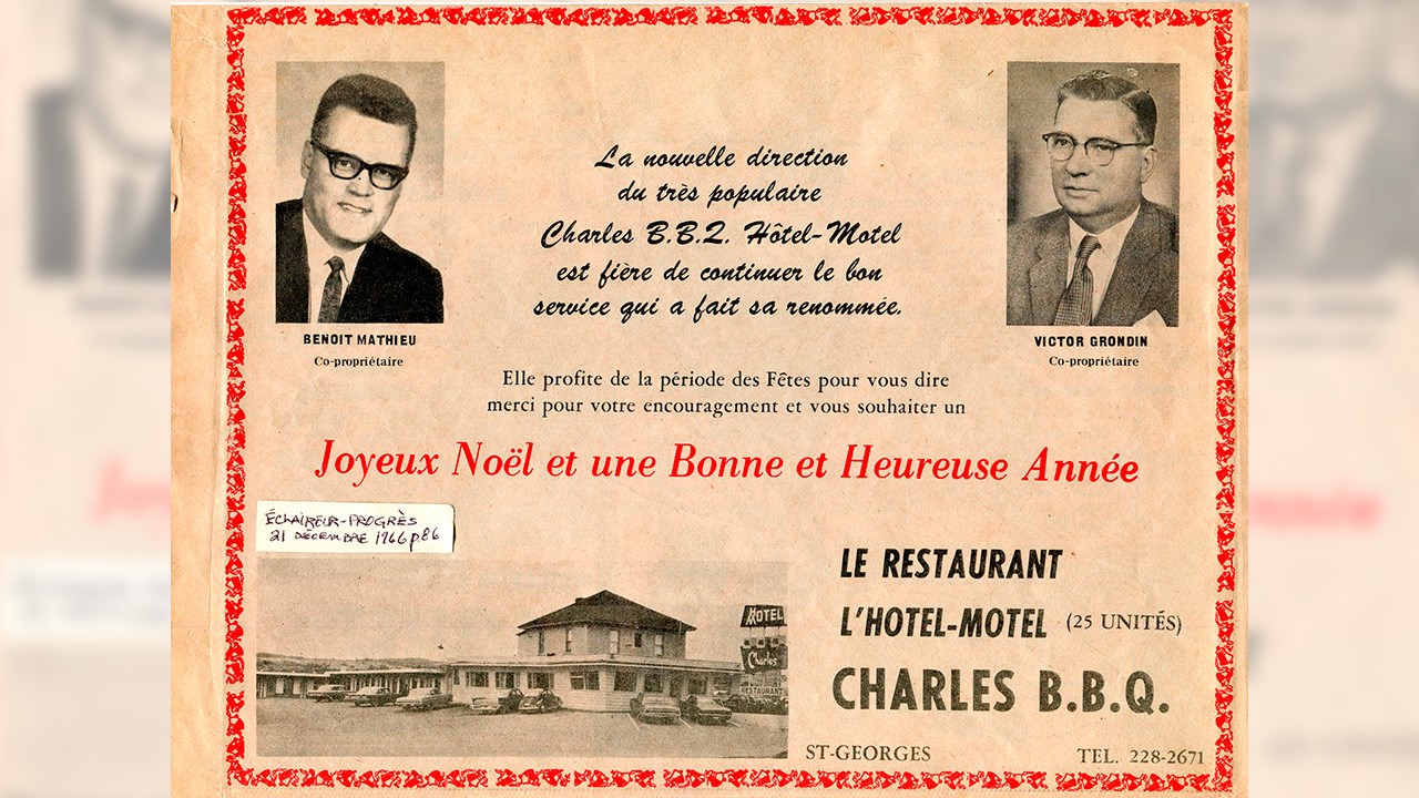 Souvenir du populaire restaurant Charles BBQ 1956-2011