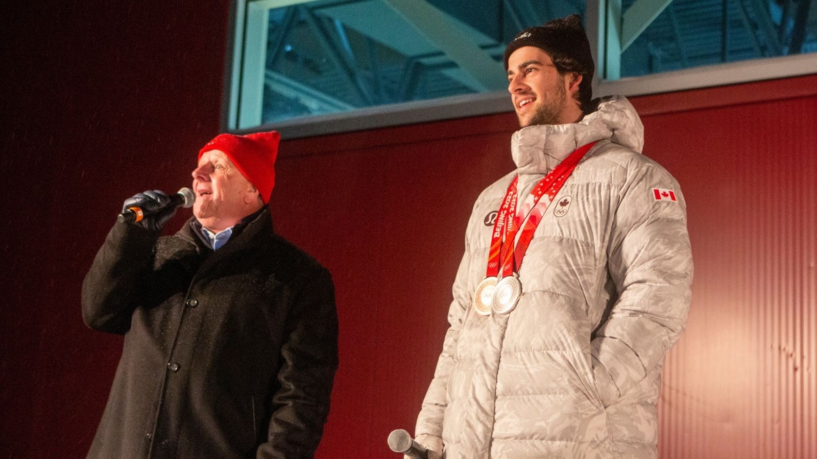 Le maire Gaétan Vachon a accueilli le champion.