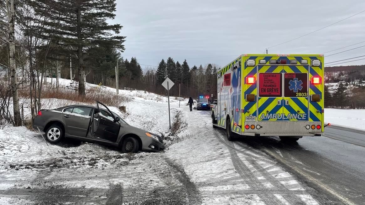 Sortie de route à Beauceville