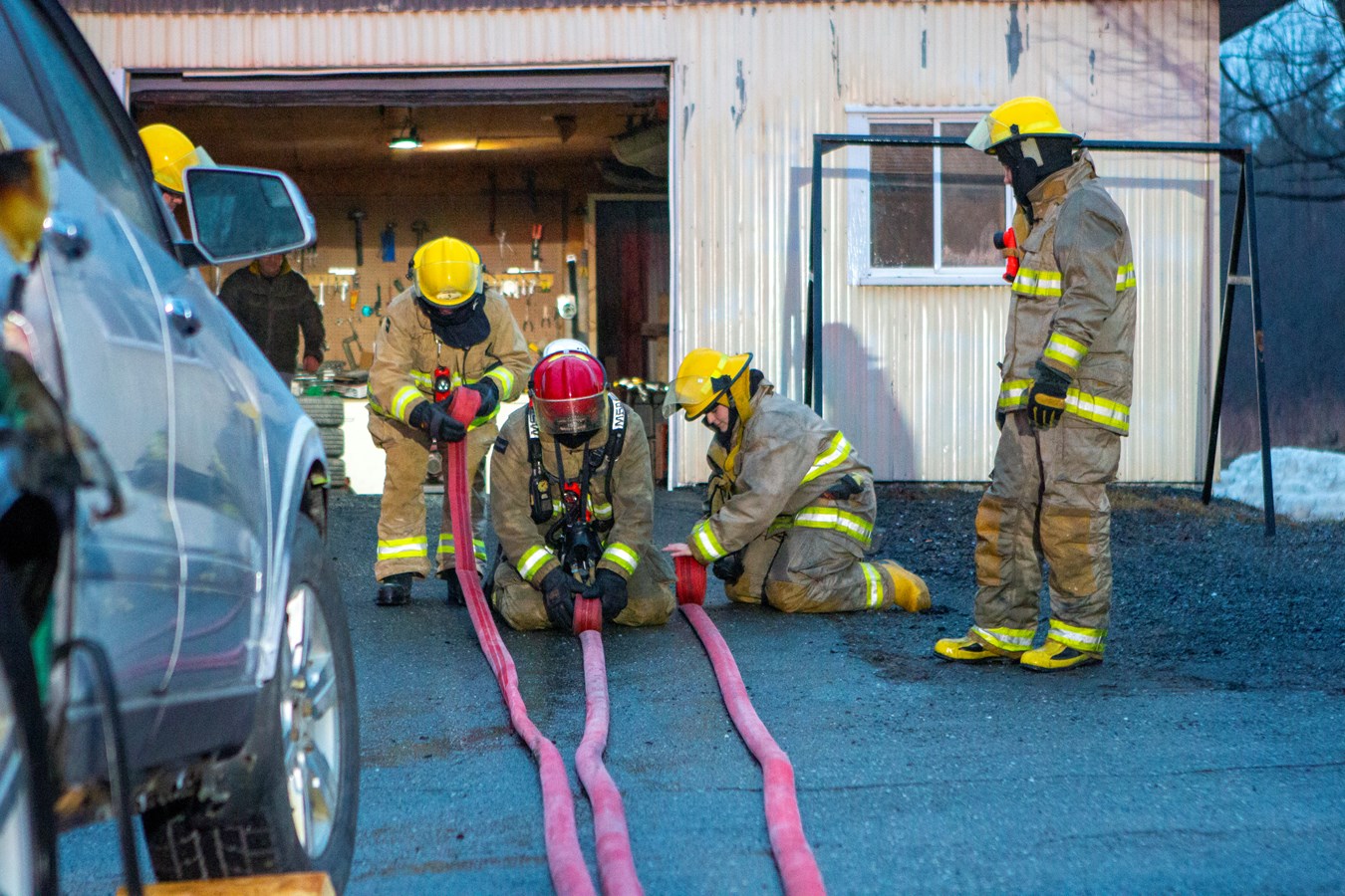 Feu de véhicule à Saint-Côme-Linière