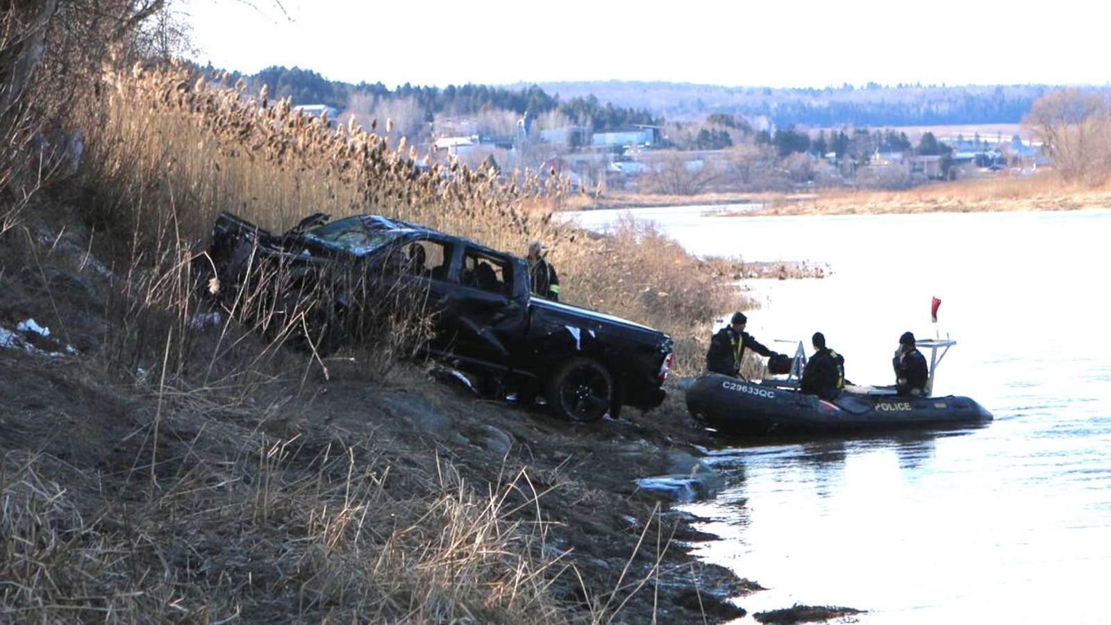 Personne à bord de la camionnette repêchée à Beauceville