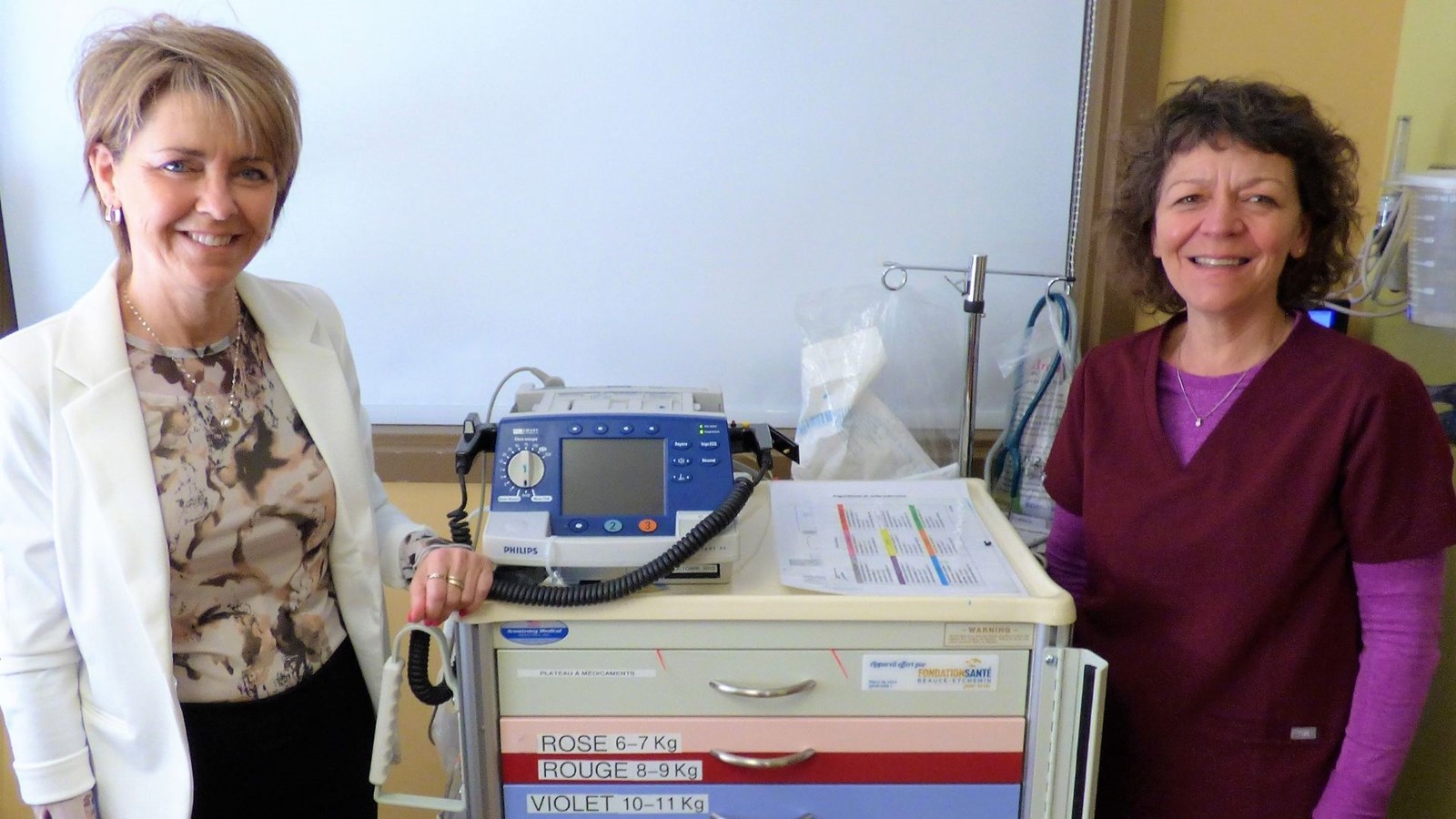 Dre Catherine Déry, pédiatre et Nancy Catellier, administratrice à la Fondation Santé Beauce-Etchemin.