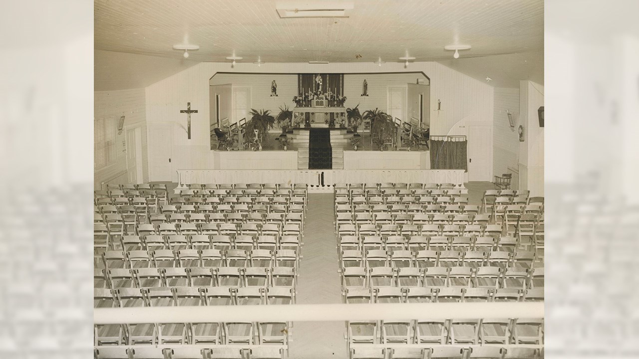 Le clocheton de la chapelle Lacroix en 1950-51
