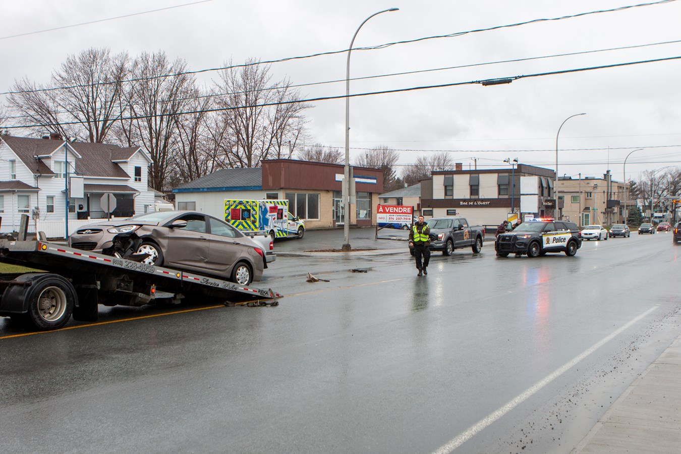 Accident sur le boulevard Dionne