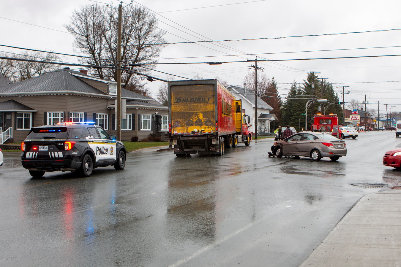 Accident sur le boulevard Dionne