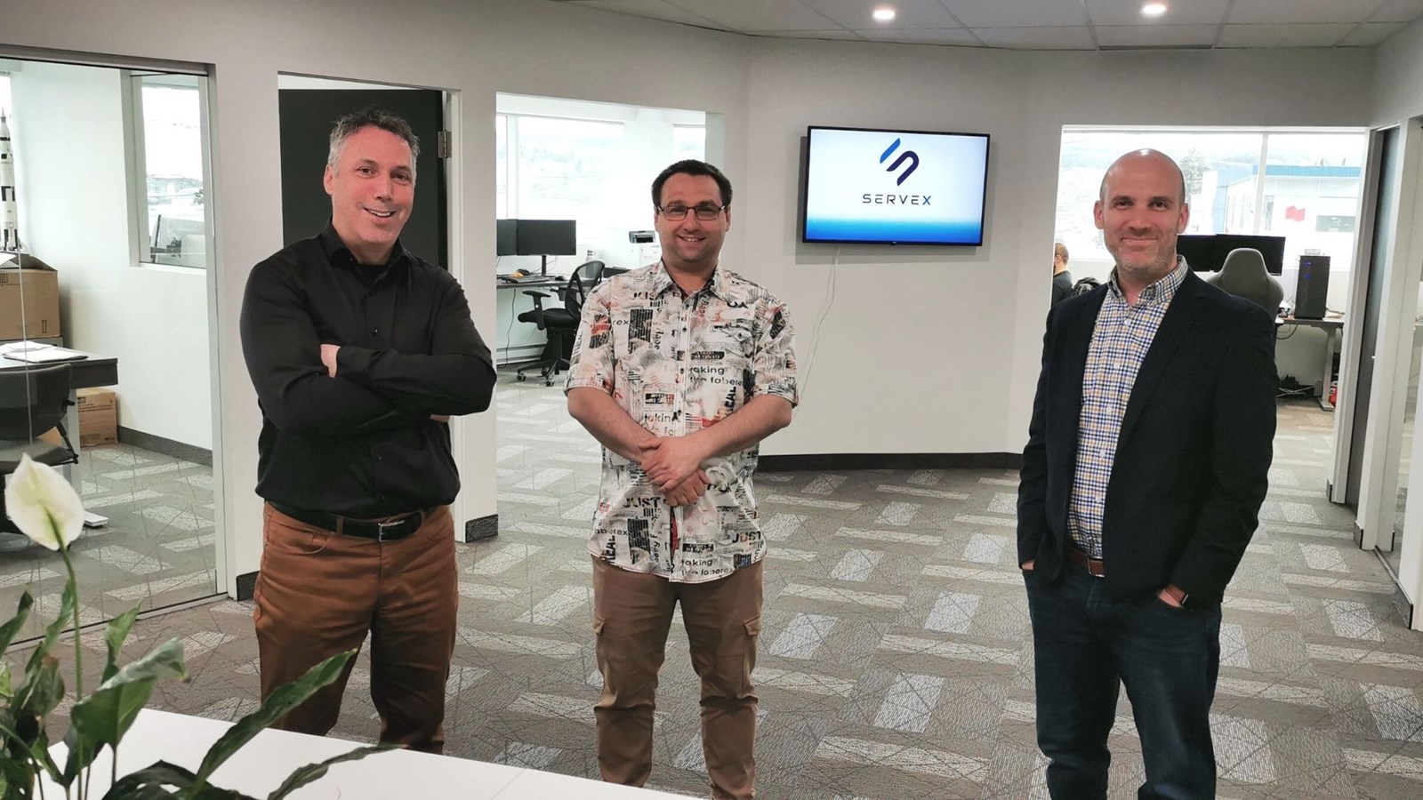 De gauche à droite, David Drouin, Maxime Plante et Mathieu Parent.