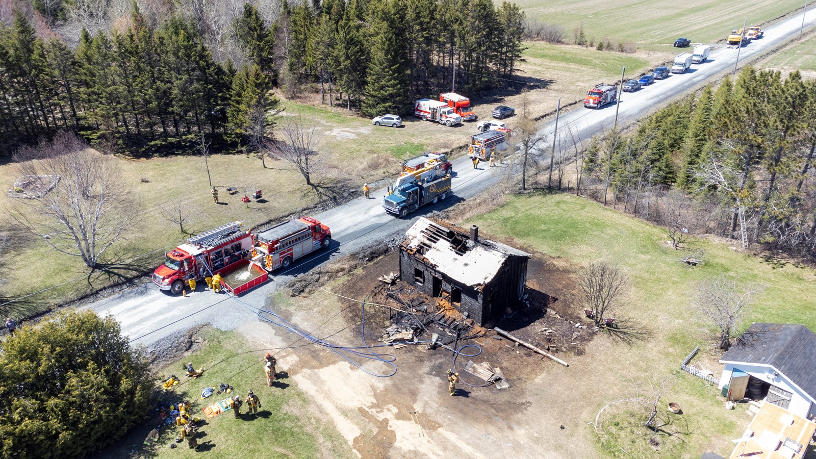 Feu à Saint-Gédéon: la maison est une perte totale