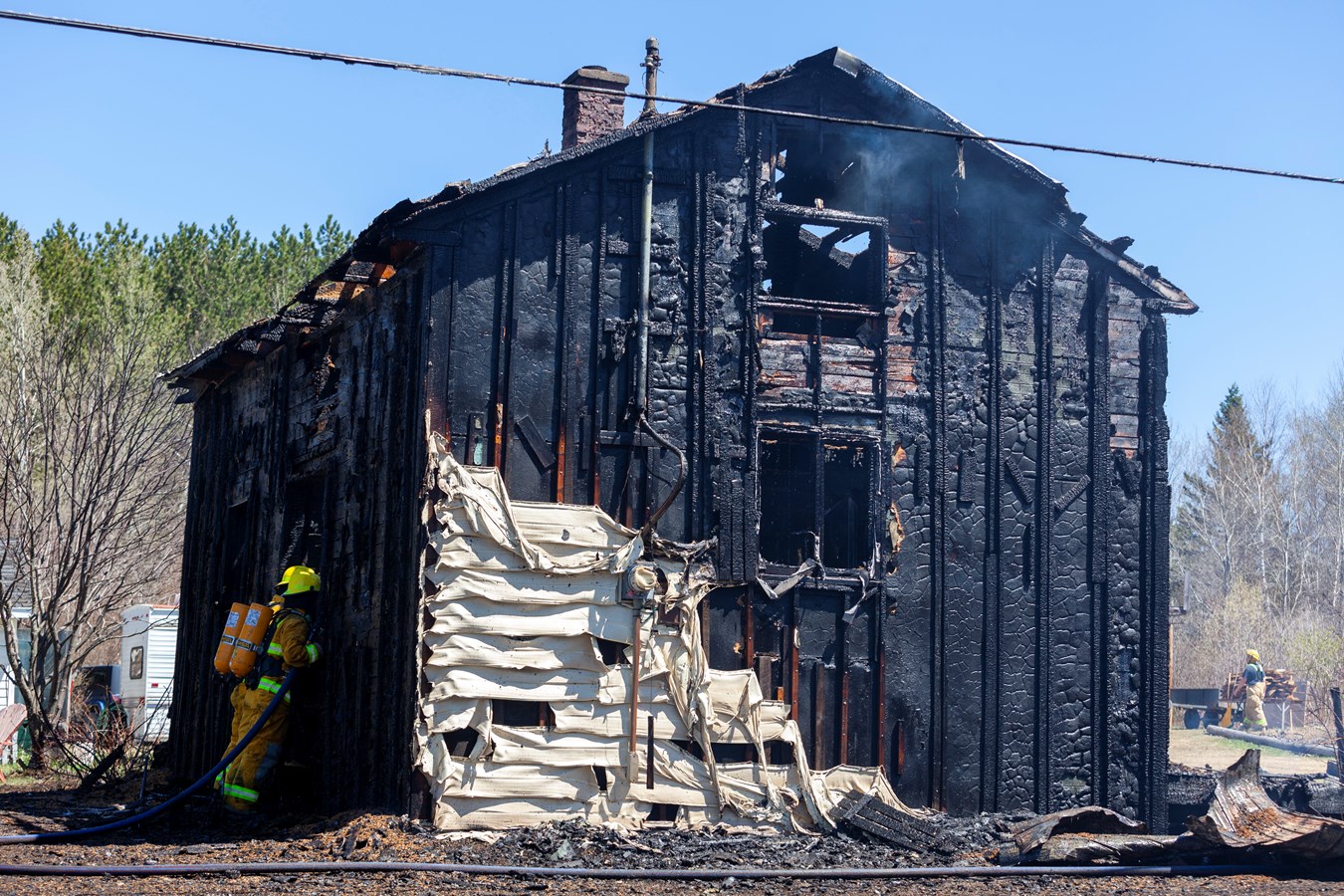 Feu à Saint-Gédéon: la maison est une perte totale
