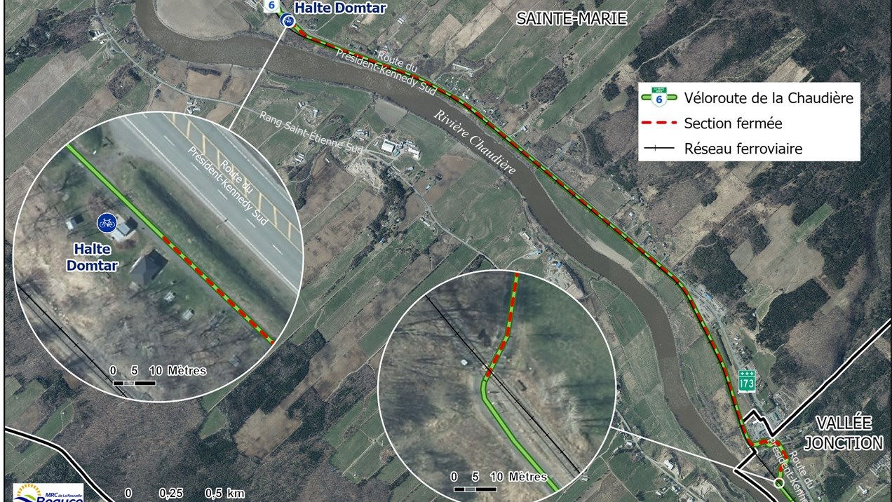 La Véloroute de la Chaudière ouvre aujourd'hui
