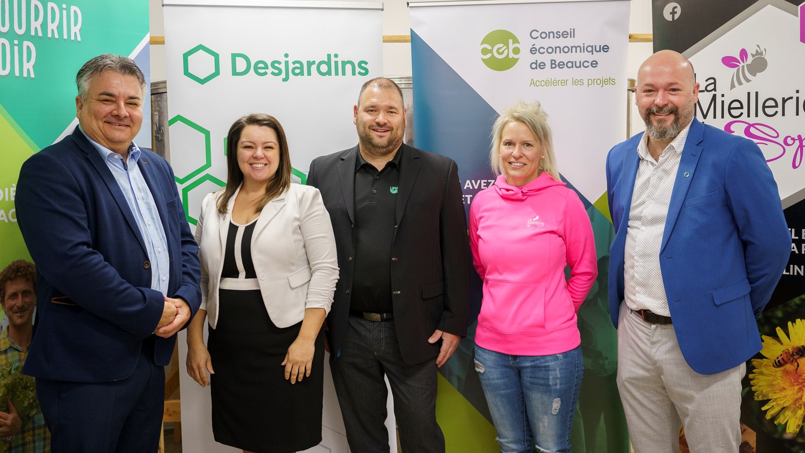 Éric Paquet, Hélène Latulippe, Pascal Leclerc, Sophie Roy et Mathieu Pelletier