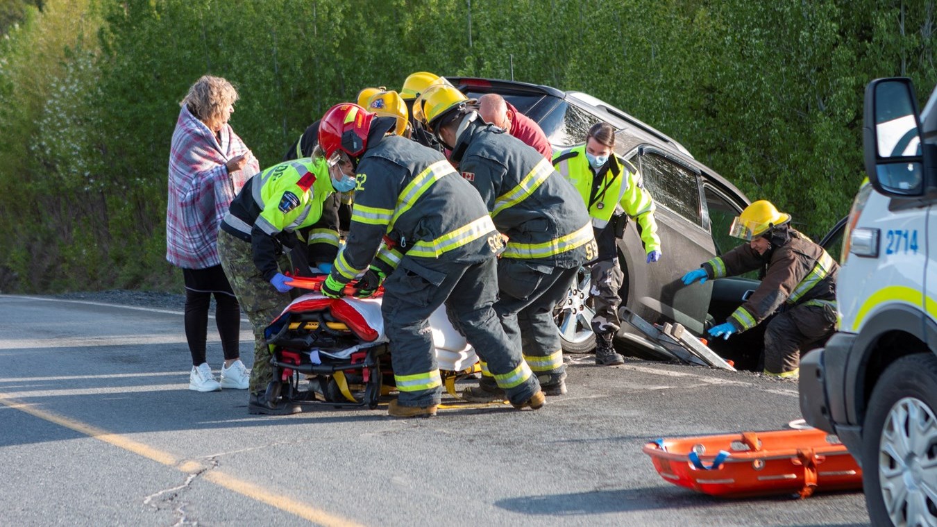 Sortie de route à Beauceville.