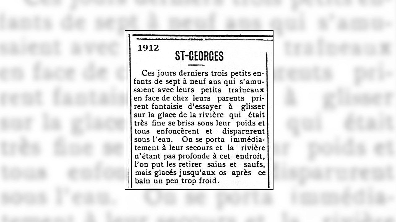 Les glissades d'autrefois au Centre-Ville