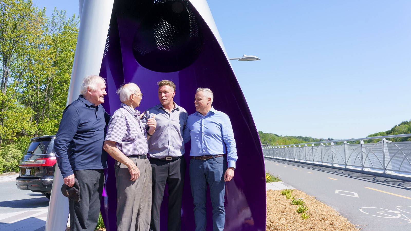 Les fondateurs de Beauce Art accompagnent Éric Lapointe et Francis Pomerleau