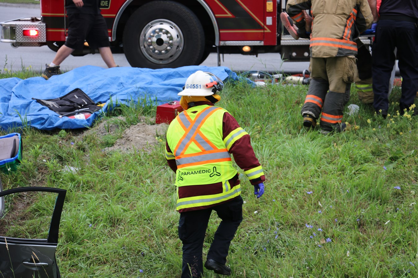 Les techniciens ambulanciers dans le feu de l'action
