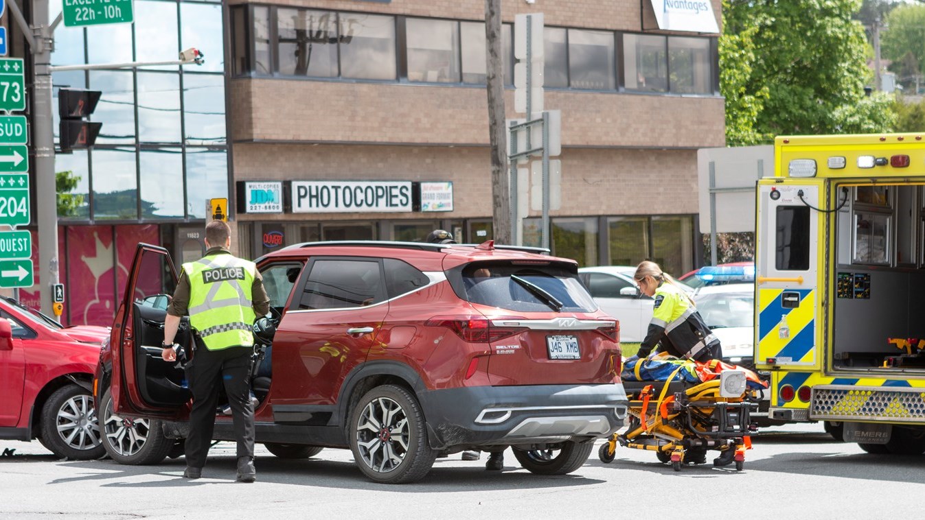 Une collision entre deux véhicules à Saint-Georges