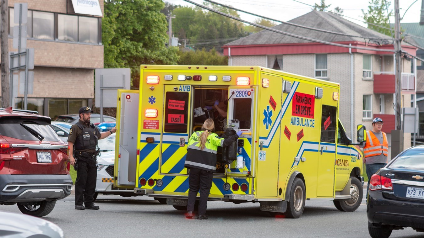 Une collision entre deux véhicules à Saint-Georges