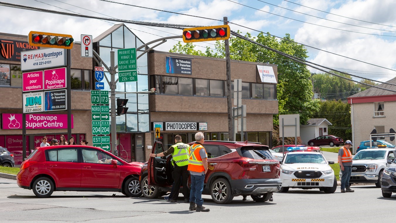 Une collision entre deux véhicules à Saint-Georges