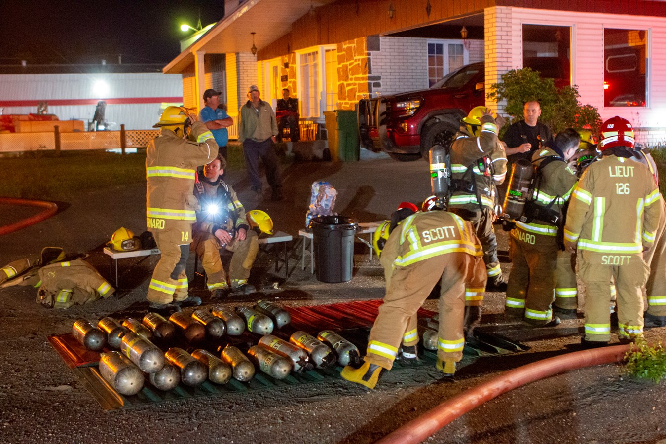 Feu de commerce à Saint-Bernard