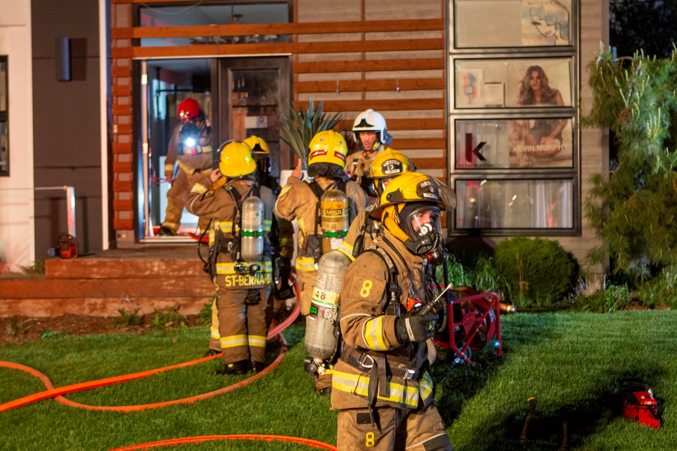 Feu de commerce à Saint-Bernard