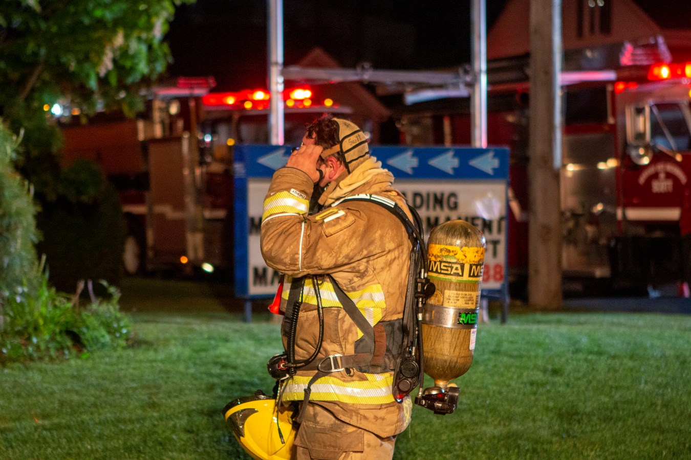 Feu de commerce à Saint-Bernard