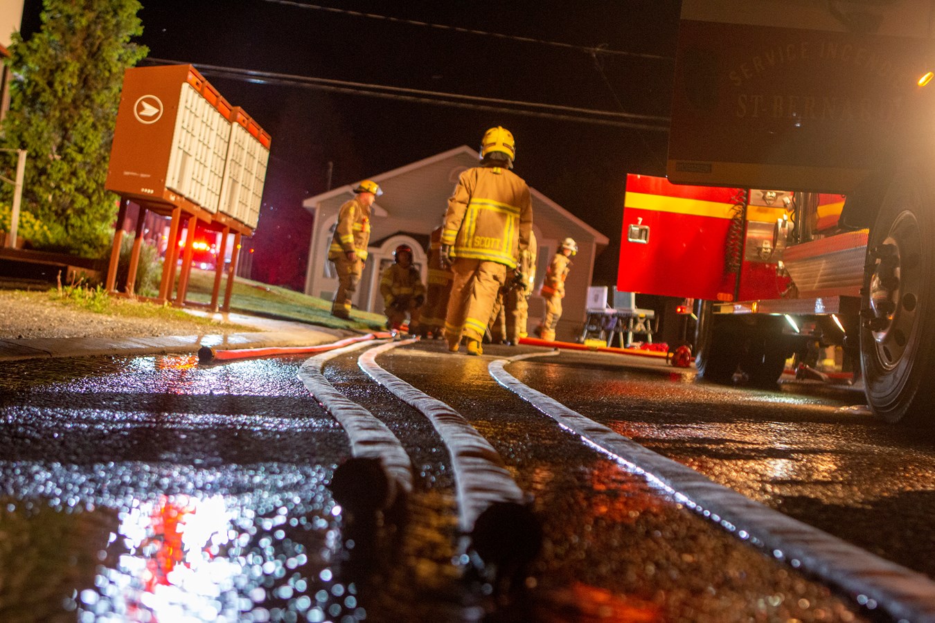 Feu de commerce à Saint-Bernard