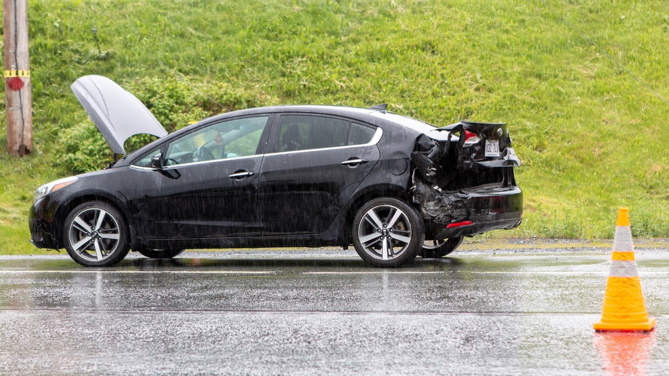 Collision entre deux voitures à Notre-Dame-des-Pins