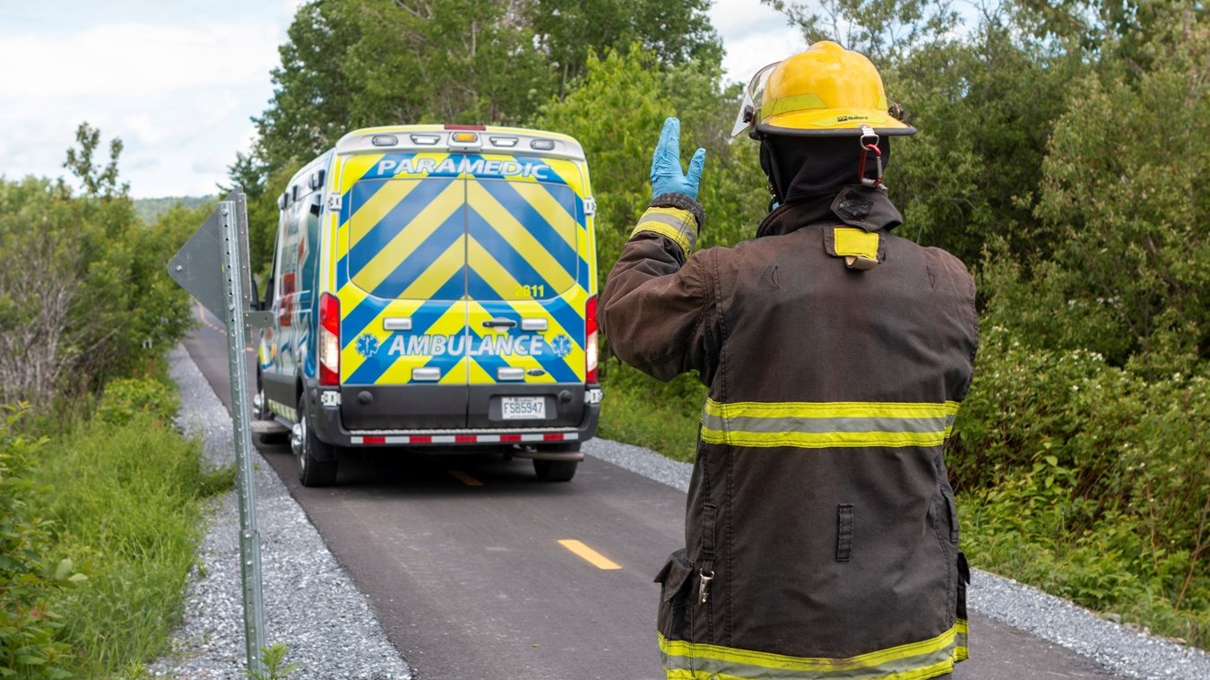 Sauvetage sur la piste cyclable