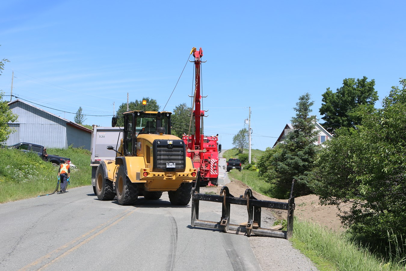 Un camion se renverse à Sainte-Marie
