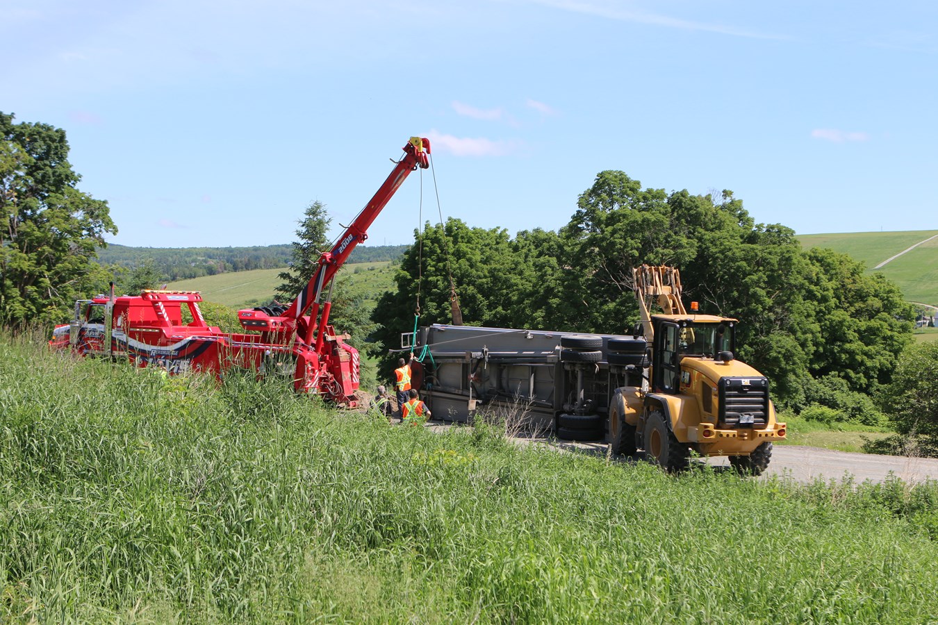 Un camion se renverse à Sainte-Marie
