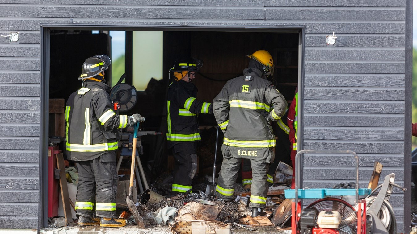 Un incendie dans un garage résidentiel de Saint-Séverin