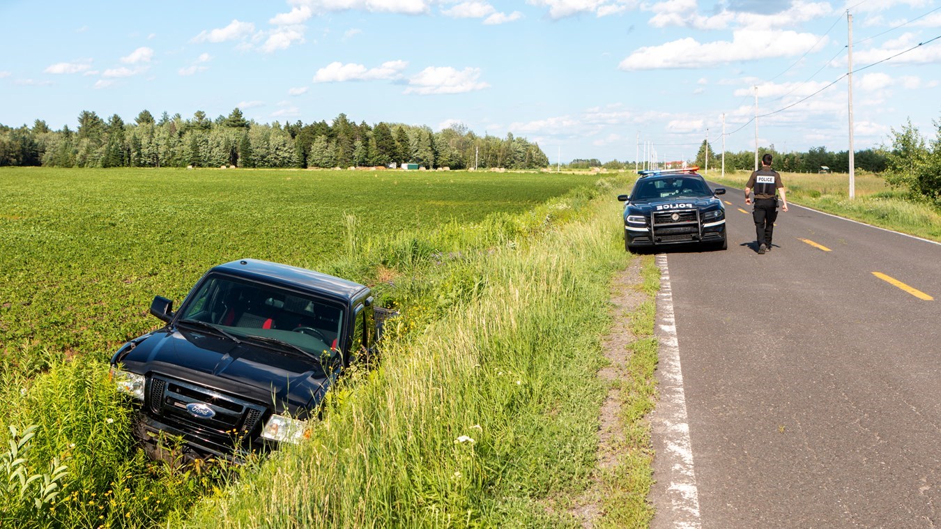 Accident à Saint-Lambert-de-Lauzon