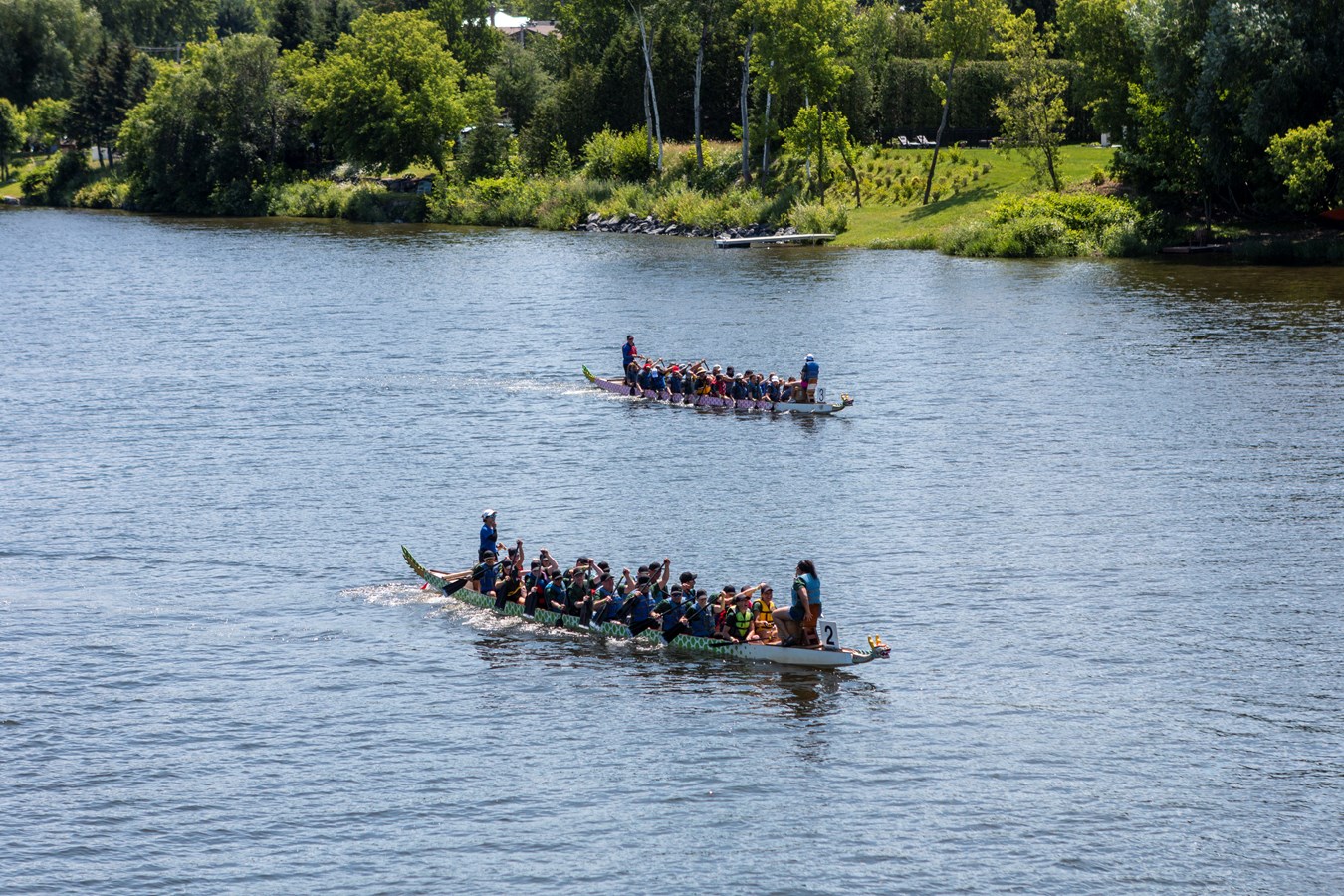 Près de 550 rameurs dans les bateaux-dragons à Saint-Georges