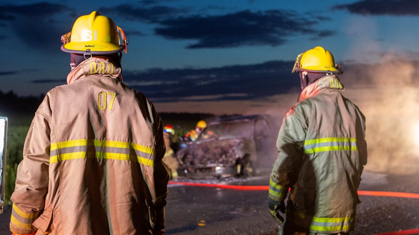Un véhicule prend feu à Saint-Côme-Linière