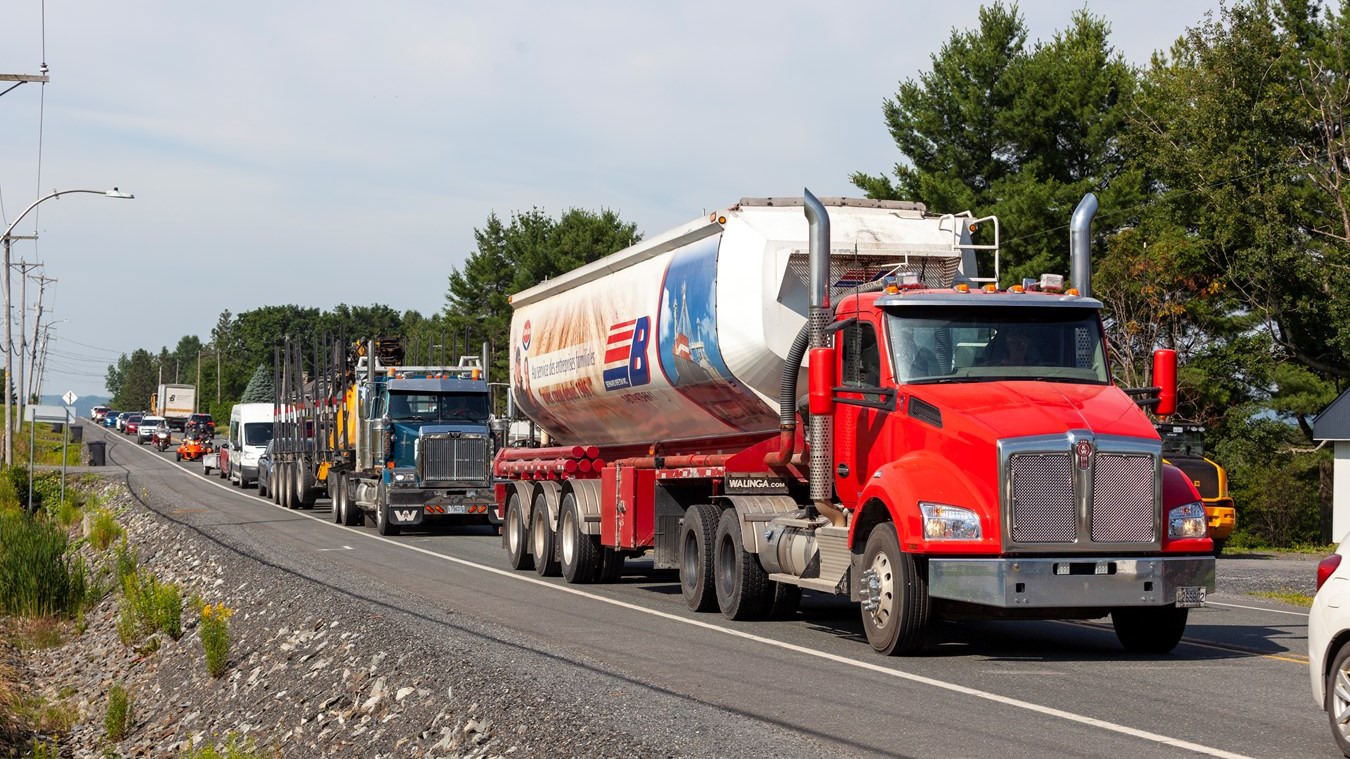 Traffic causé par la fermeture de la Route 108