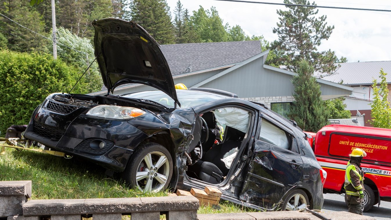 Une collision entre deux véhicules à Beauceville