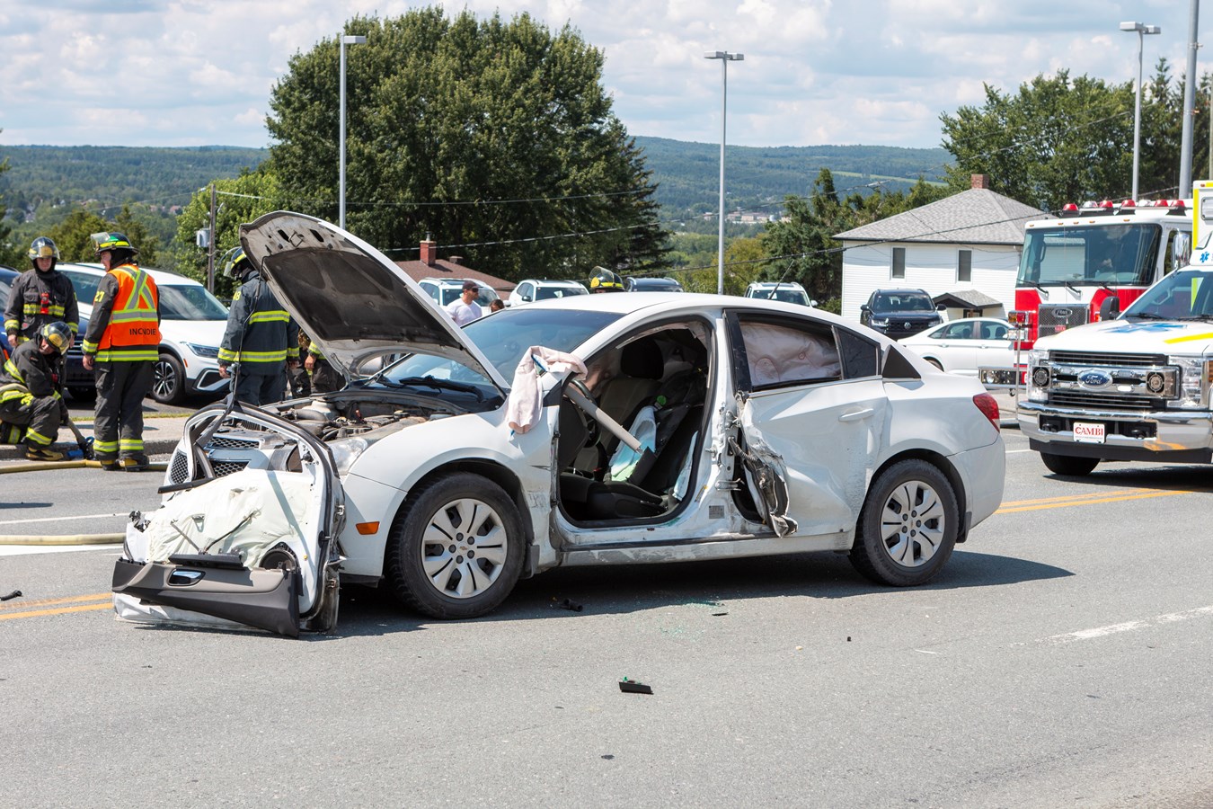 Collision sur le boulevard Lacroix