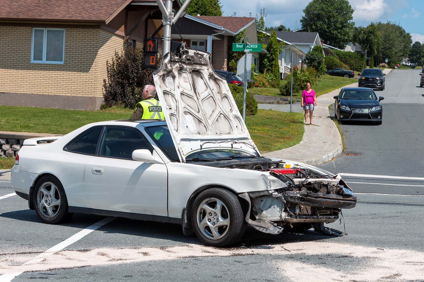 Collision sur le boulevard Lacroix