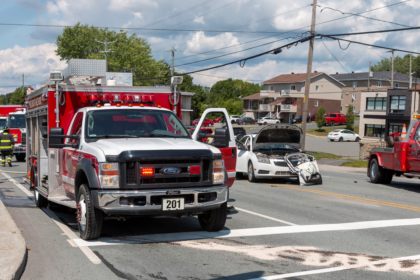 Collision sur le boulevard Lacroix