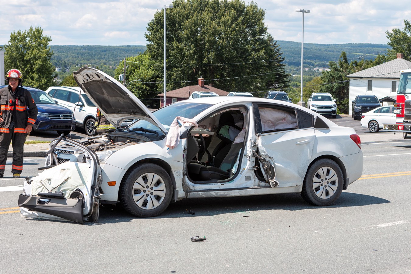 Collision sur le boulevard Lacroix