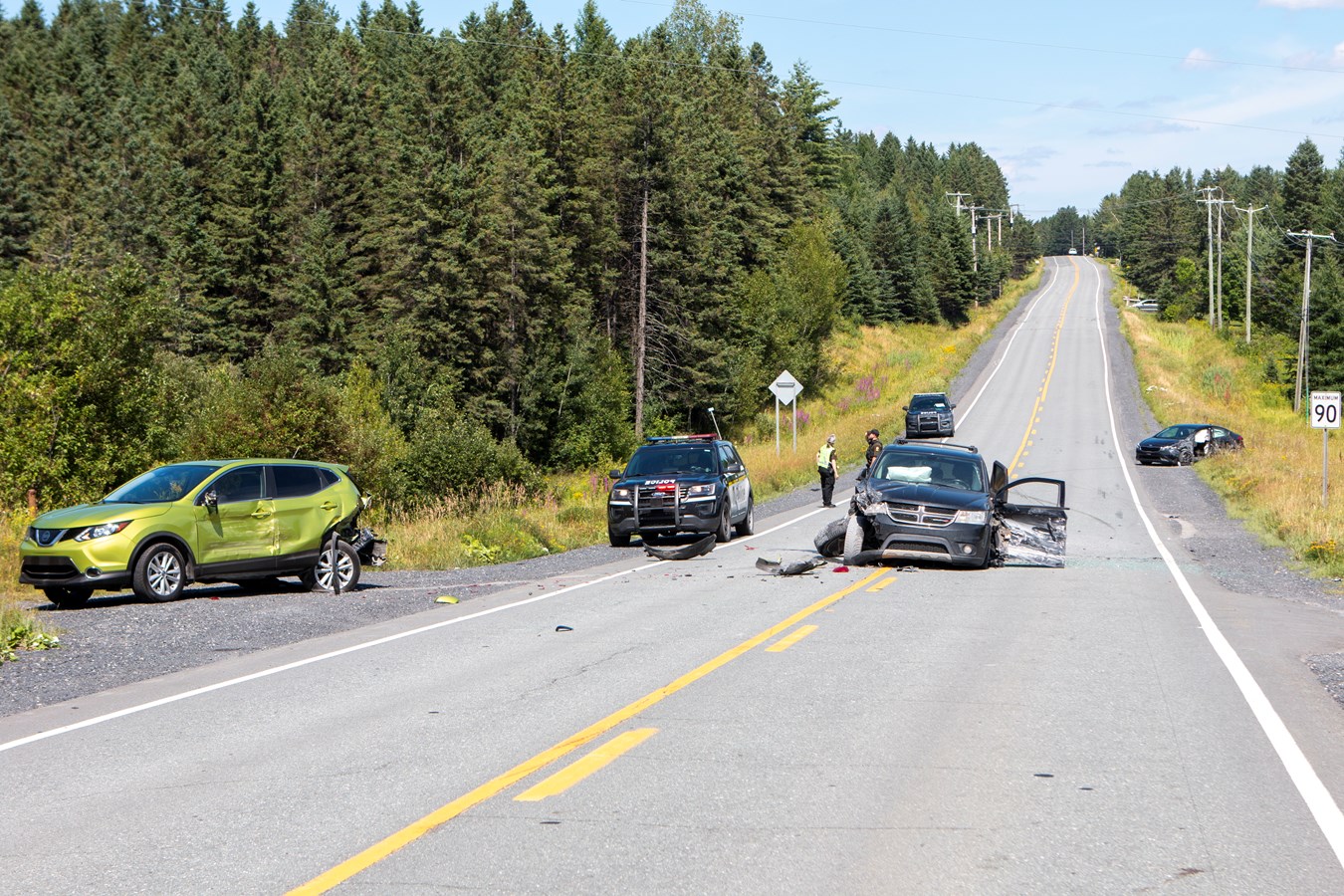 Accident à Saint-Georges: cinq personnes blessées
