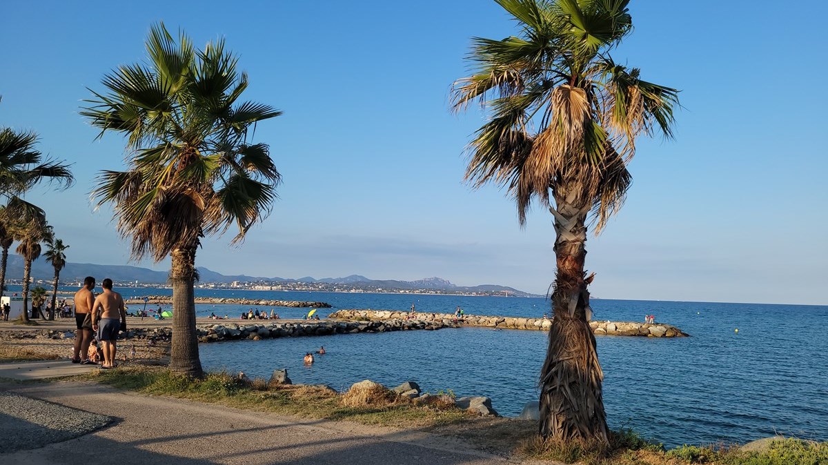 Plage de Fréjus en France (Région Provence-Alpes-Côte d'Azur)