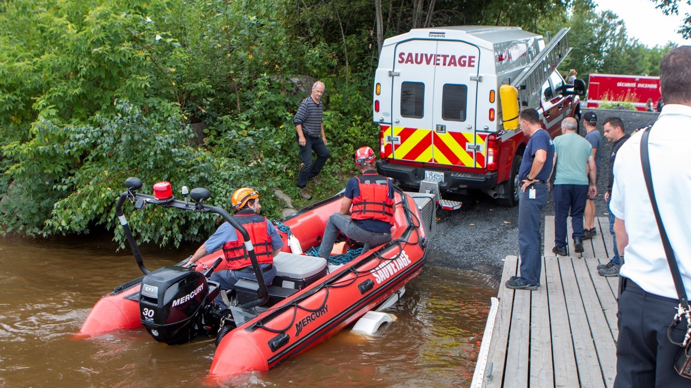 Les pompiers de Saint-Georges recommandent de ne pas naviguer sur la rivière Chaudière pour le moment