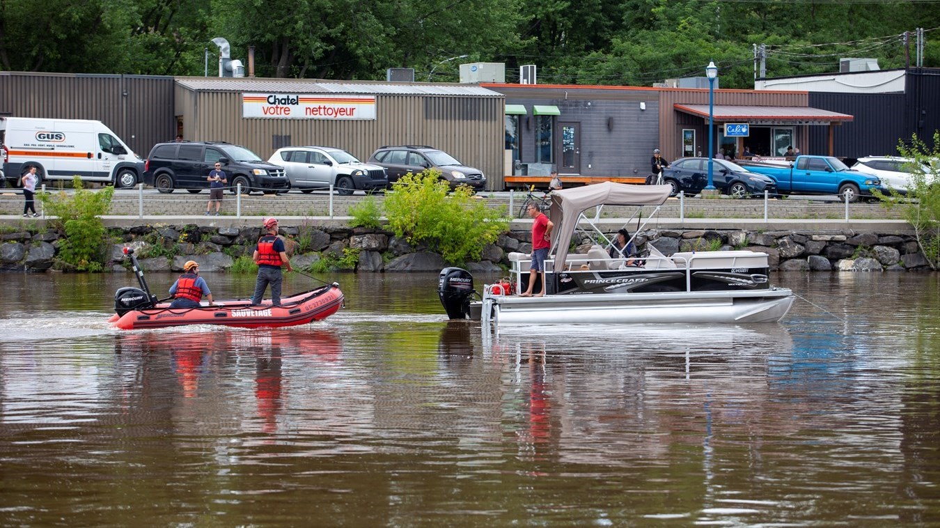 Les pompiers de Saint-Georges recommandent de ne pas naviguer sur la rivière Chaudière pour le moment