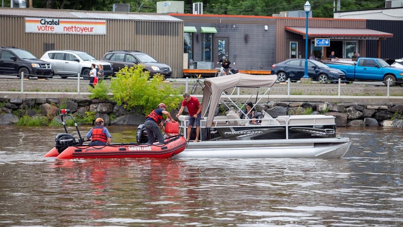 Les pompiers de Saint-Georges recommandent de ne pas naviguer sur la rivière Chaudière pour le moment